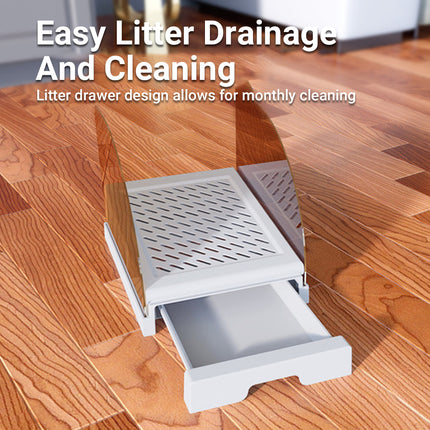 Cat Litter Box Ramp Anti Litter Tracking Non Slip Pet Kitty Accessory Easy Clean