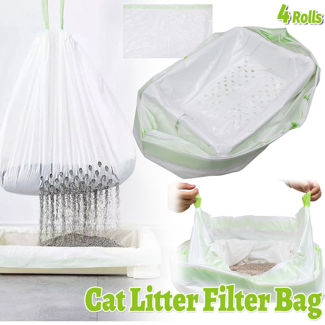 4 Roll Cat Poop Bags Pet Litter Pickup Bags Waste Disposal Cleaning Supplies