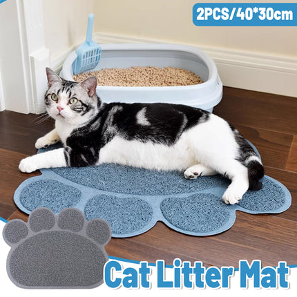 Cat Litter Mat Two Pieces Soft Pet Foot Pad Mat For Dog And Cat Toilet Training