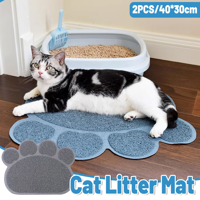 Cat Litter Mat Two Pieces Soft Pet Foot Pad Mat For Dog And Cat Toilet Training