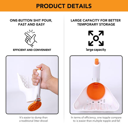 Sharp Angle Cat Litter Scoop Multi Functional Scraper Pet Poop Cleaning Tool