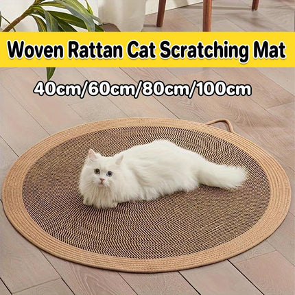 Cooling Rattan Cat Mat Summer Pet Sleeping Products Durable Cat Scratch Board