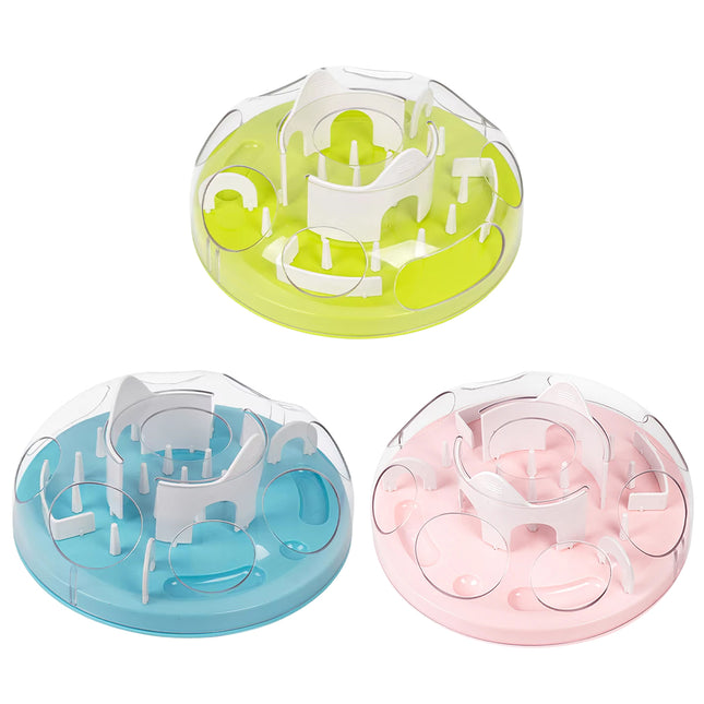 Cat Maze Slow Feeder Bowl Interactive Pet Food Dispenser Toy Anti Gulping Feeder
