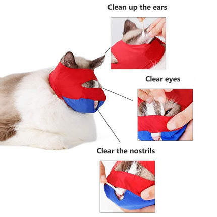 Anti Bite Pet Cat Muzzle Professional Ear Cleaning Anti Protective Mask For Cats