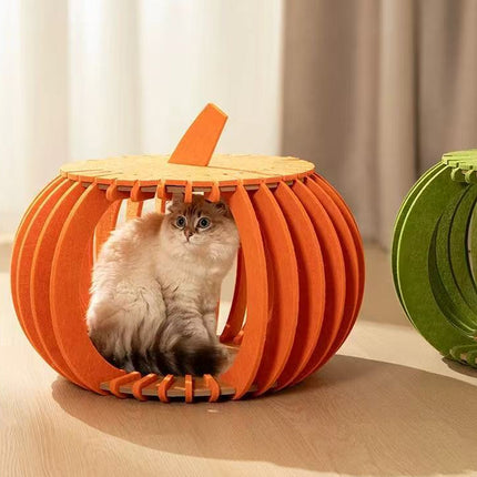 Cat Nest All-season Universal Model Creative Pumpkin Felt Cat Sleep Nest Toy
