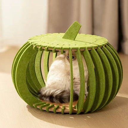 Cat Nest All-season Universal Model Creative Pumpkin Felt Cat Sleep Nest Toy