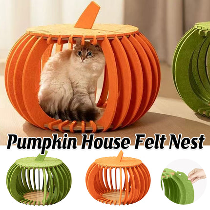 Cat Nest All-season Universal Model Creative Pumpkin Felt Cat Sleep Nest Toy