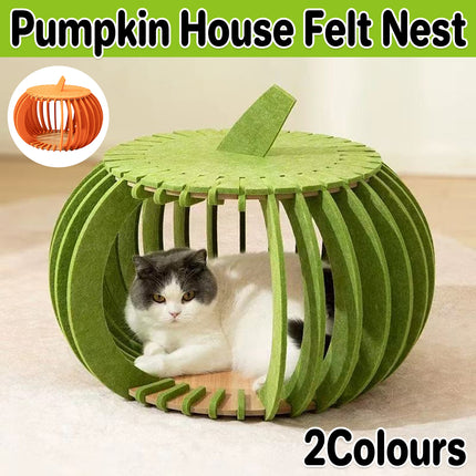 Cat Nest All-season Universal Model Creative Pumpkin Felt Cat Sleep Nest Toy