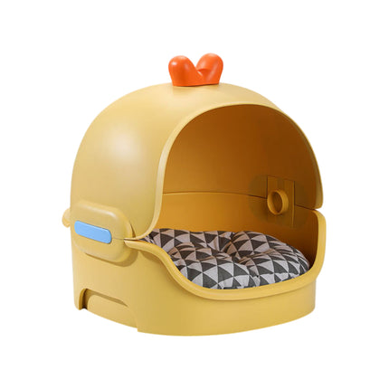 Cat Bed Semi Enclosed Design with Removable Soft Pad Cozy Pet Sleeping Nest