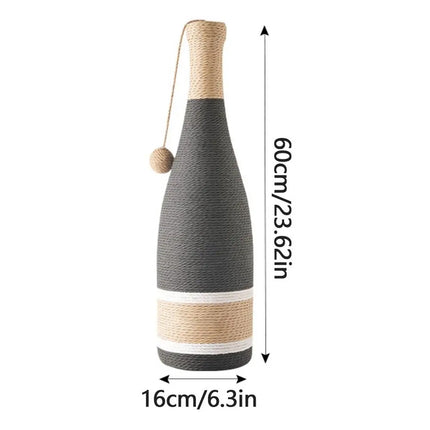 Vertical Cat Claw Wine Bottle Toy Kitten Scratcher Interactive Pet Play Chew Fun