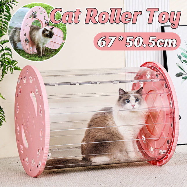Portable Outdoor Cat Training Roller Interactive Pet Exercise Toy Durable