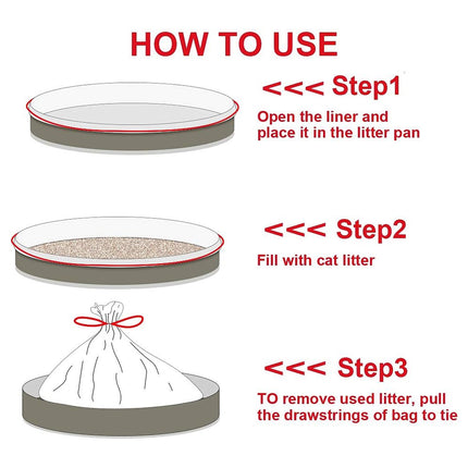 10 PCS Disposable Pet Waste Bags Cat Litter Bags Thickened Heavy Duty Leakproof