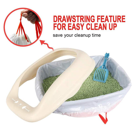 10 PCS Disposable Pet Waste Bags Cat Litter Bags Thickened Heavy Duty Leakproof