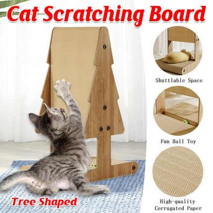 Vertical Cat Scratcher Bed 2 in 1 Durable Non Shed for Indoor Cats Scratching