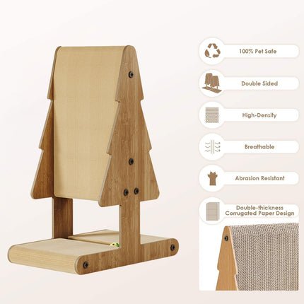 Vertical Cat Scratcher Bed 2 in 1 Durable Non Shed for Indoor Cats Scratching