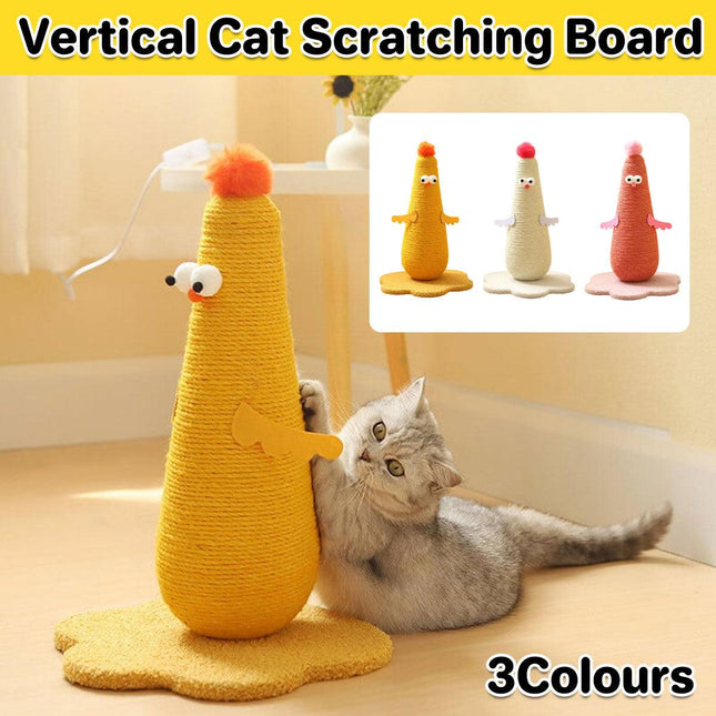 Vertical Cat Scratching Post Sturdy Claw Sharpening Board Durable Sisal Cat Toy