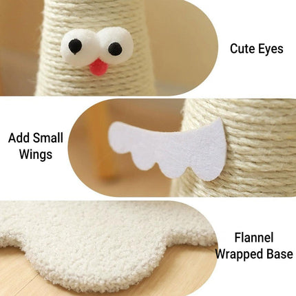 Vertical Cat Scratching Post Sturdy Claw Sharpening Board Durable Sisal Cat Toy