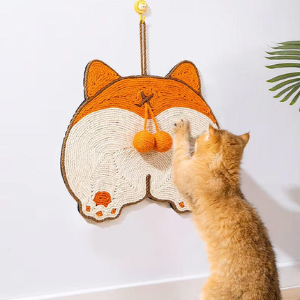 Pet Cat Scratching Mat Durable Wear Resistant Hangable Scratch Pad Cat Toy