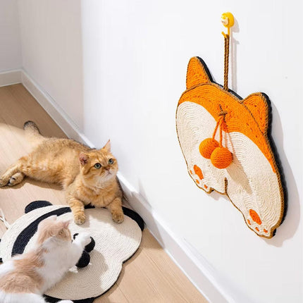 Pet Cat Scratching Mat Durable Wear Resistant Hangable Scratch Pad Cat Toy