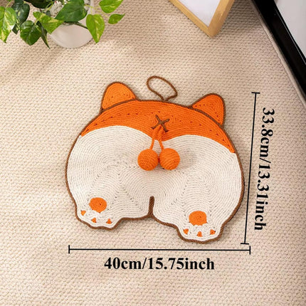 Pet Cat Scratching Mat Durable Wear Resistant Hangable Scratch Pad Cat Toy