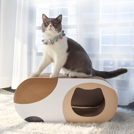 Durable Cat Tunnel Scratcher Bed Combo Interactive Toy House For Kittens Pets