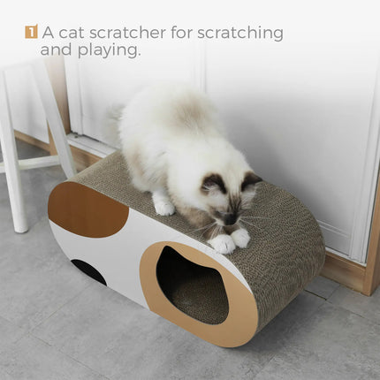 Durable Cat Tunnel Scratcher Bed Combo Interactive Toy House For Kittens Pets