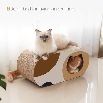 Durable Cat Tunnel Scratcher Bed Combo Interactive Toy House For Kittens Pets