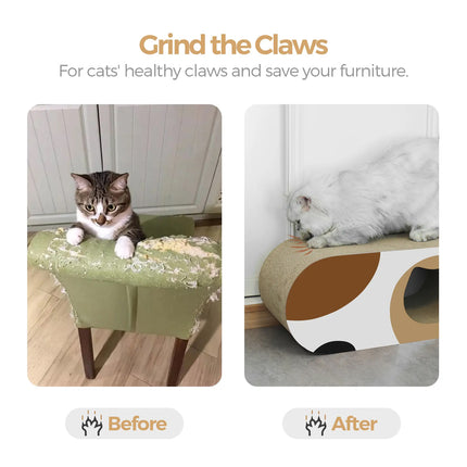 Durable Cat Tunnel Scratcher Bed Combo Interactive Toy House For Kittens Pets
