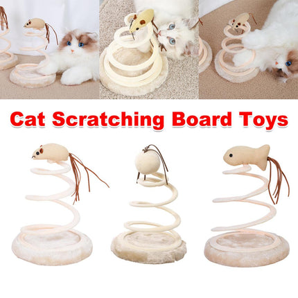 Durable Cat Scratching Board Interactive Scratch Pad Toy for Cats and Kittens