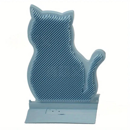 Fixed Tease Cat Scrubber Massage Brush Scratching Toy for Cats Grooming Brush