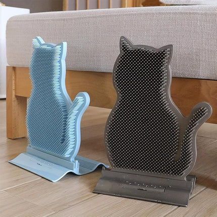 Fixed Tease Cat Scrubber Massage Brush Scratching Toy for Cats Grooming Brush