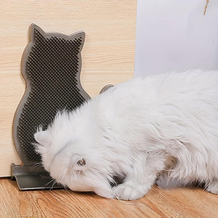 Fixed Tease Cat Scrubber Massage Brush Scratching Toy for Cats Grooming Brush