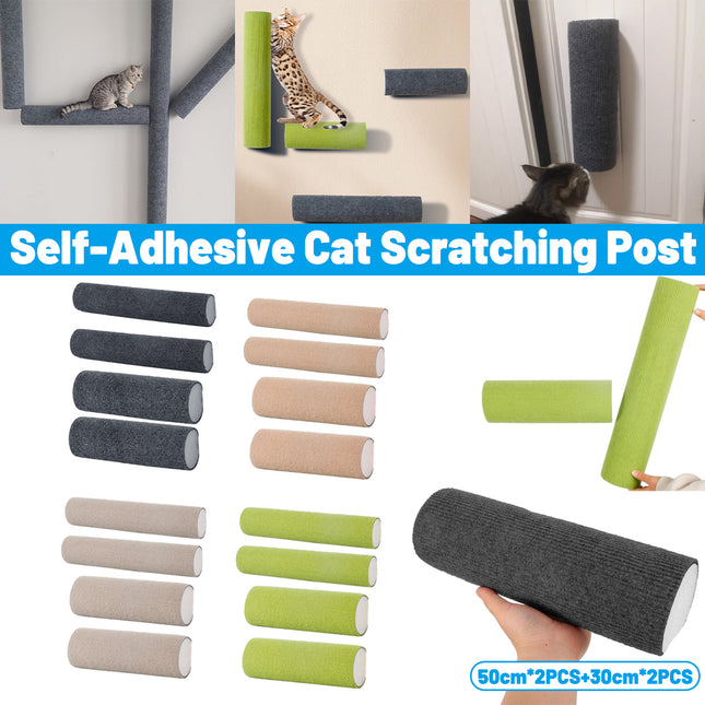 Cat Claw Board 4PCS Self Adhesive Cylindrical Scratcher Pads for Cat Tree Post