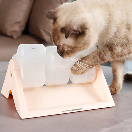 Cat Puzzle Feeder Toy Turntable Leaky Food Dispenser for Snacks Freeze Treats