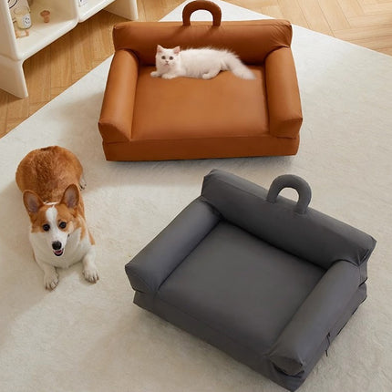 Waterproof Pet Bed Washable Dog Cat Sofa Mat Four Seasons Sleeping Cushion Use