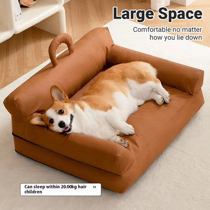 Waterproof Pet Bed Washable Dog Cat Sofa Mat Four Seasons Sleeping Cushion Use