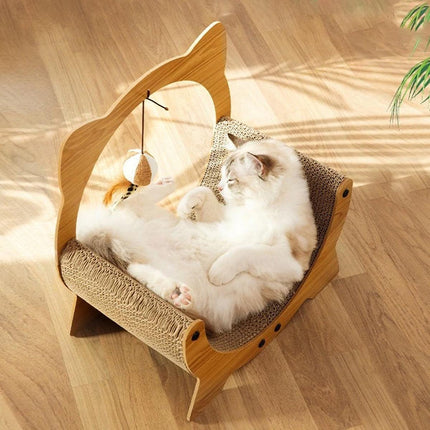 2in1 Cat Nest Scratching Board Claw Sharpening Bed for Cats Pet Furniture