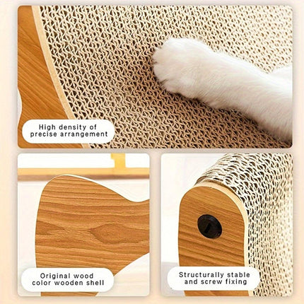 2in1 Cat Nest Scratching Board Claw Sharpening Bed for Cats Pet Furniture