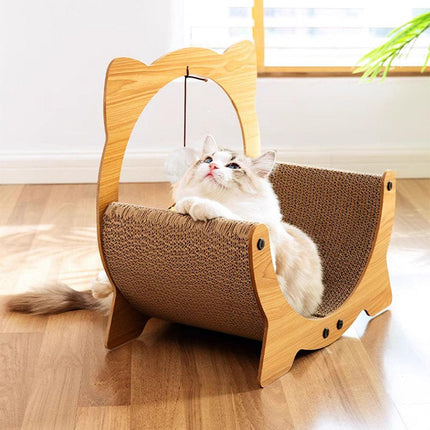 2in1 Cat Nest Scratching Board Claw Sharpening Bed for Cats Pet Furniture
