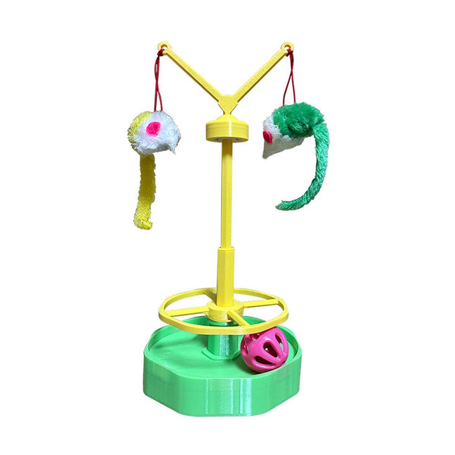 Cat Spinning Wheel Toy with Track Ball and Teasers