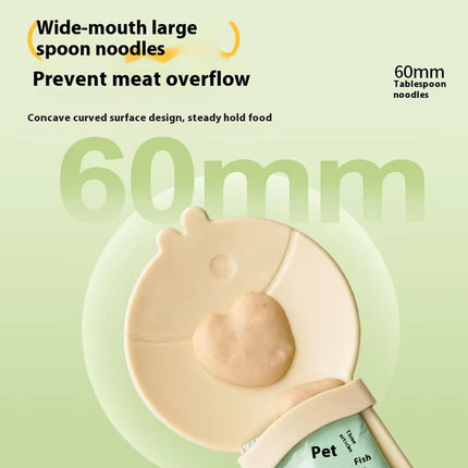 Cat Treat Spoon Feeder Pet Food Scoop for Kitten Wet Food Easy Clean Portable