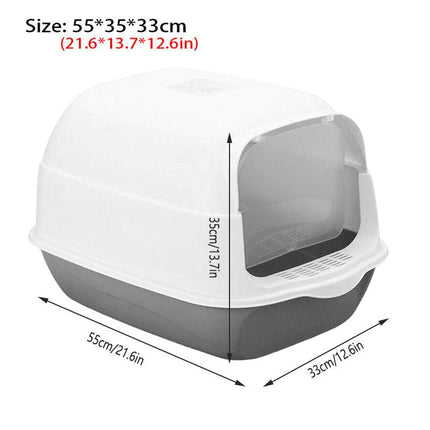 Paws & Claws Cat Litter House Box Toilet Tray Pad Scoop Door Durable Pet Kitten