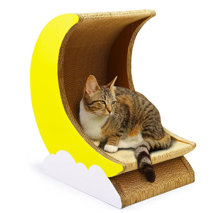 Cat Scratch Board-corrugated Paper Cat Play Board-cat Nest Cat House Cat Bowl-Trojan Moon