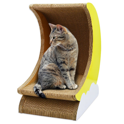 Cat Scratch Board-corrugated Paper Cat Play Board-cat Nest Cat House Cat Bowl-Trojan Moon