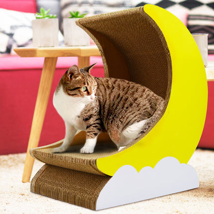 Cat Scratch Board-corrugated Paper Cat Play Board-cat Nest Cat House Cat Bowl-Trojan Moon