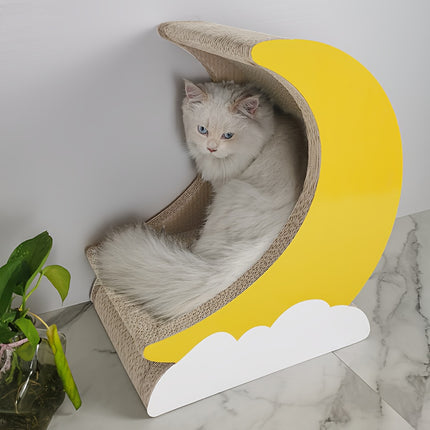 Cat Scratch Board-corrugated Paper Cat Play Board-cat Nest Cat House Cat Bowl-Trojan Moon