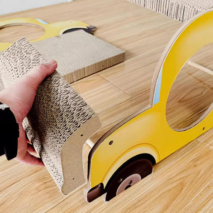 Car Shaped Cat Scratcher Bed Large Durable Cat Nest Claw Grinder Scratch Pad Toy