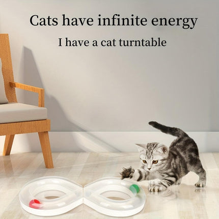 Cat Toys Carousel Teaser Tunnel Kitten Play Fighting Toy Interactive Fun for Cat