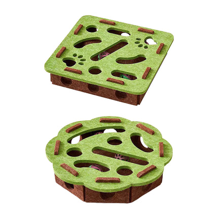 Interactive Felt Maze Toy for Cats Kittens Soft Non Toxic Pet Puzzle Box