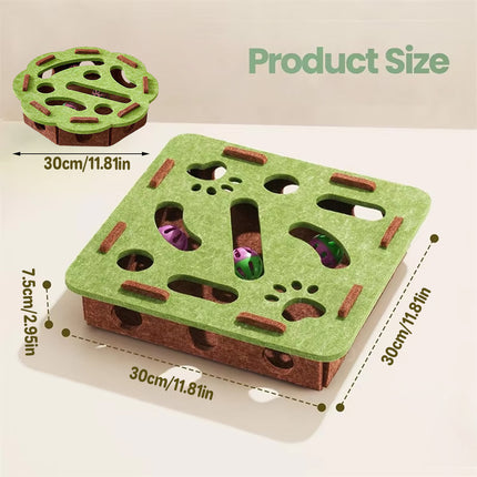 Interactive Felt Maze Toy for Cats Kittens Soft Non Toxic Pet Puzzle Box